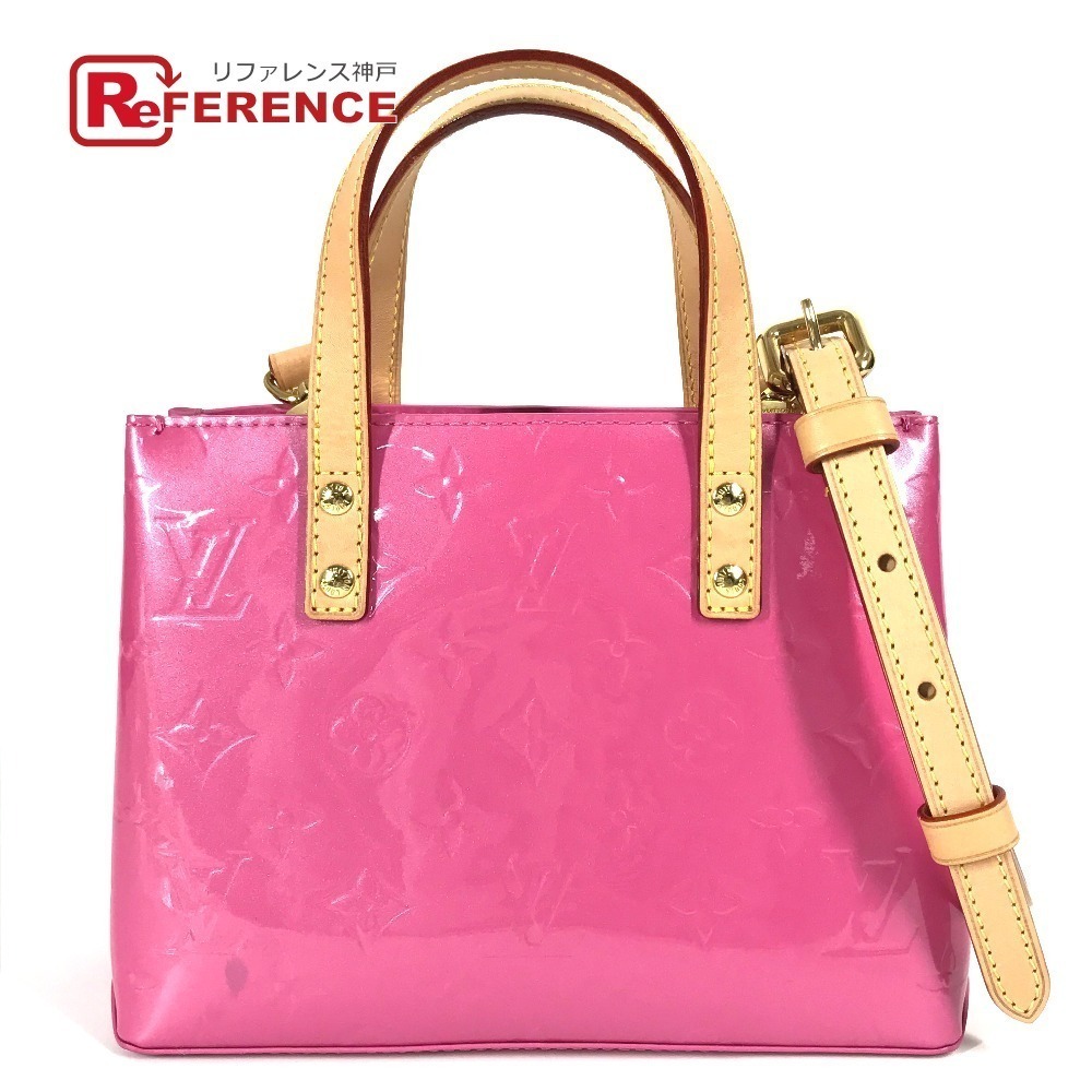 Louis Vuitton Vernis Patent LV Remix Reed Bag tote crossbody shoulder neon pink